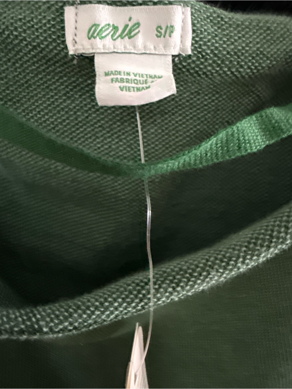 Aerie Green Soft Knit Romper Women’s Small Tie Waist Lounge Casual NWT - Picture 4 of 6